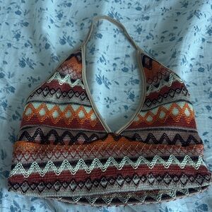 SHEIN Multicolor Knit Halter Top